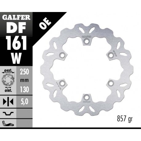 DF161W - DISCO FRENO FISSO WAVE 250x5mm KAWASAKI ZZR 1100 POSTERIORE