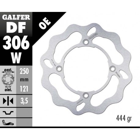 DF306W - DISCO FRENO FISSO WAVE 250x3,5mm SUZUKI DR 350 ANTERIORE