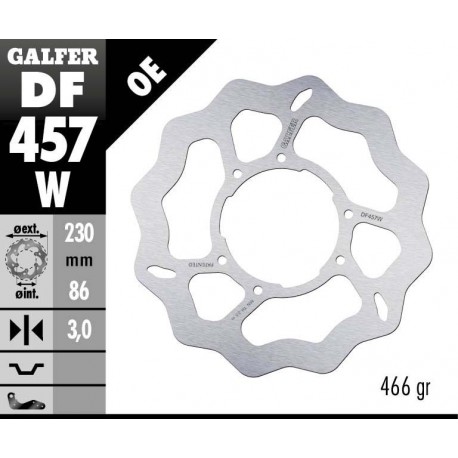 DF457W - DISCO FRENO FISSO WAVE 230x3mm YAMAHA TT 600 ANTERIORE