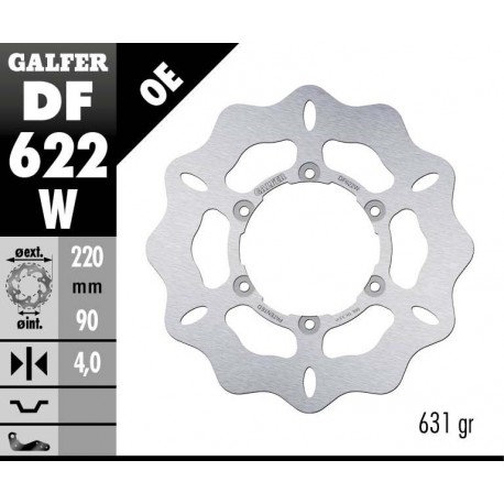 DF622W - DISCO FRENO FISSO WAVE 220x4mm MALAGUTTI MADISON ANTERIORE