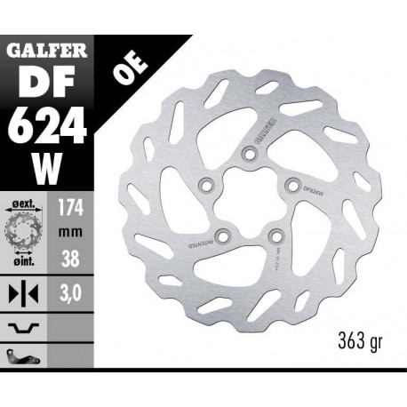 DF624W - DISCO FRENO FISSO WAVE 174x3mm APRILIA CLIMBER ANTERIORE