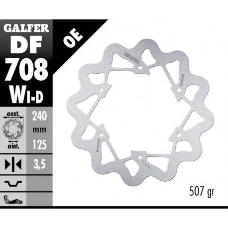 DF708WI - DISCO FRENO FISSO WAVE SINISTRA 240x3,5mm DERBI SM LIMITED ANTERIORE