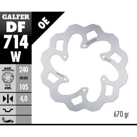 DF714W - DISCO FRENO FISSO WAVE 240x4mm PIAGGIOANTERIORE