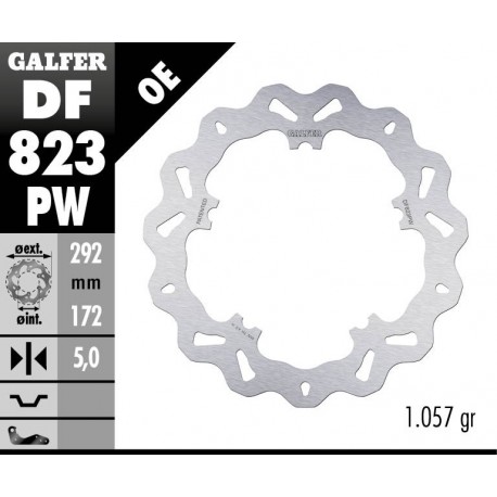 DF823PW - DISCO FRENO SOLO PISTA WAVE 292x5mm HARLEY DAVIDSON V-ROD 02-04 ANTERIORE