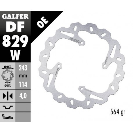 DF829W - DISCO FRENO FISSO WAVE 243x4mm TM SMX 660 F (09) POSTERIORE