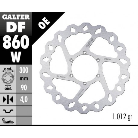 DF860W - DISCO FRENO FISSO WAVE 300x4mm MH RX50R (07) ANTERIORE