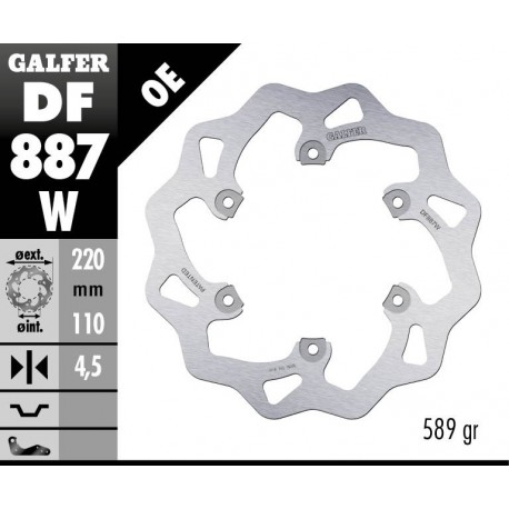 DF887W - DISCO FRENO FISSO WAVE 220x4,5mm VOR POSTERIORE