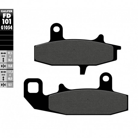 FD101G1054 - PASTIGLIE FRENO SEMI METALLICHE ANTERIORE