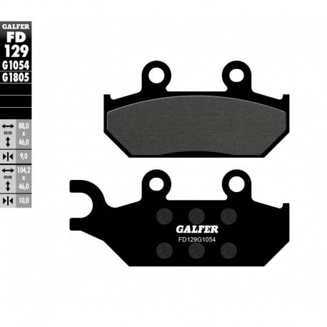 FD129G1054 - PASTIGLIE FRENO SEMI METALLICHE ANTERIORE