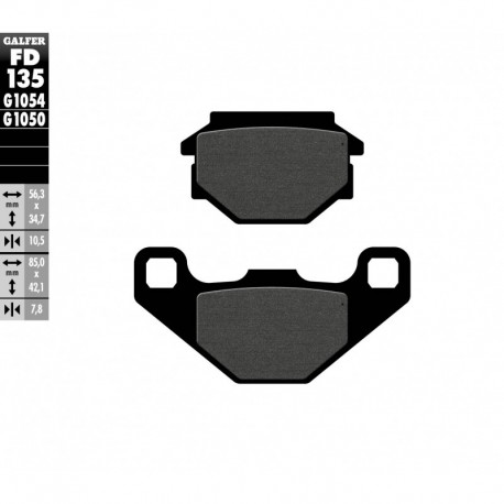 FD135G1050 - PASTIGLIE FRENO SEMI METALLICHE ANTERIORE