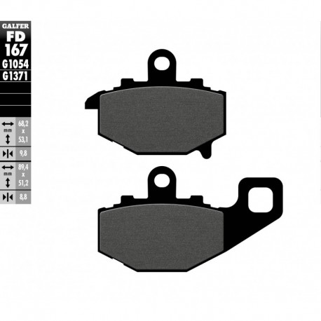 FD167G1054 - PASTIGLIE FRENO SEMI METALLICHE POSTERIORE