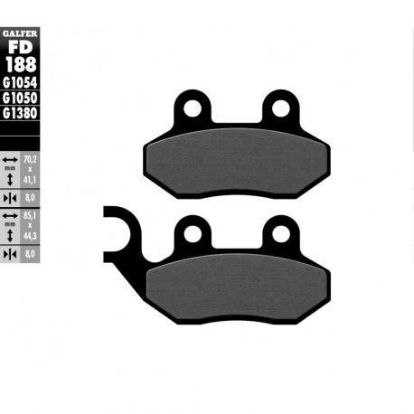 FD188G1050 - PASTIGLIE FRENO SEMI METALLICHE ANTERIORE