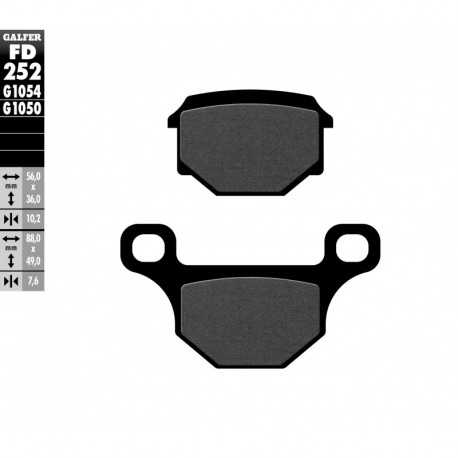 FD252G1050 - PASTIGLIE FRENO SEMI METALLICHE ANTERIORE