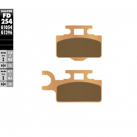 FD254G1396 - PASTIGLIE FRENO SINTERIZZATE ANTERIORE