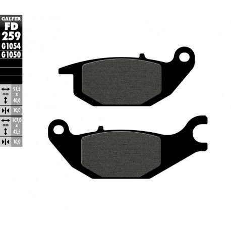 FD259G1050 - PASTIGLIE FRENO SEMI METALLICHE ANTERIORE