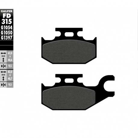 FD315G1050 - PASTIGLIE FRENO SEMI METALLICHE POSTERIORE