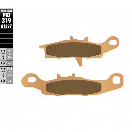 FD319G1397 - PASTIGLIE FRENO SINTERIZZATE ANTERIORE