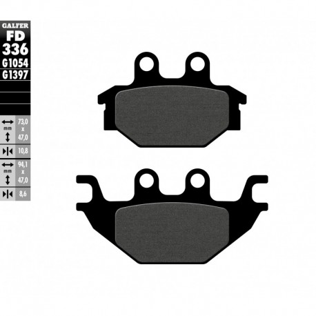 FD336G1054 - PASTIGLIE FRENO SEMI METALLICHE POSTERIORE