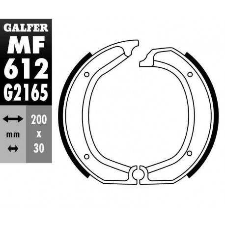 MF612G2165 - GANASCE FRENO GZ 612-BMW POSTERIORE