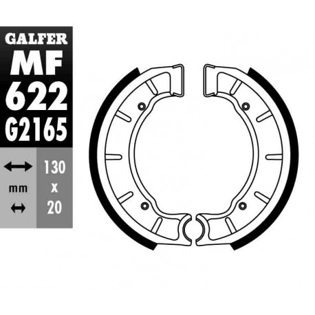 MF622G2165 - GANASCE FRENO GZ 622-DERBI POSTERIORE