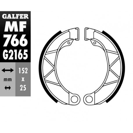 MF766G2165 - GANASCE FRENO LAMBRETTA ANTERIORE