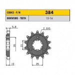 38415 - Pignone in Acciaio Sunstar Passo 520 con 15 denti