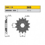 38514 - Pignone in Acciaio Sunstar Passo 520 con 14 denti