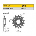 39415 - Pignone in Acciaio Sunstar Passo 520 con 15 denti