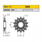 39514 - Pignone in Acciaio Sunstar Passo 520 con 14 denti