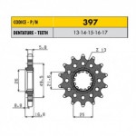 39713 - Pignone in Acciaio Sunstar Passo 520 con 13 denti