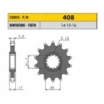 40814 - Pignone in Acciaio Sunstar Passo 525 con 14 denti