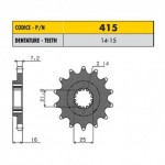 41514 - Pignone in Acciaio Sunstar Passo 525 con 14 denti