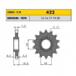 42216 - Pignone in Acciaio Sunstar Passo 525 con 16 denti