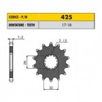 42518 - Pignone in Acciaio Sunstar Passo 525 con 18 denti