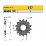 52715 - Pignone in Acciaio Sunstar Passo 530 con 15 denti