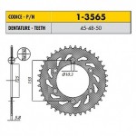 1-3565-45 - Corona in Acciaio Sunstar passo 520 con 45 denti