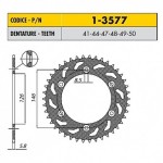 1-3577-48 - Corona in Acciaio Sunstar passo 520 con 48 denti