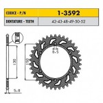 1-3592-43 - Corona in Acciaio Sunstar passo 520 con 43 denti