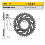 1-4437-35 - Corona in Acciaio Sunstar passo 525 con 35 denti