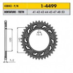 1-4499-50 - Corona in Acciaio Sunstar passo 525 con 50 denti