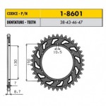 1-8601-38 - Corona in Acciaio Sunstar passo 532 con 38 denti