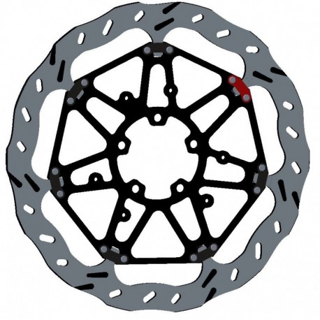 EP117L - DISCO FRENO ANTERIORE SINISTRO EPTA WAVE MARGHERITA FLOTTANTE D. 320