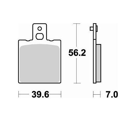 612CM56 - PASTIGLIE SINTERIZZATE POSTERIORE DESTRO CM56