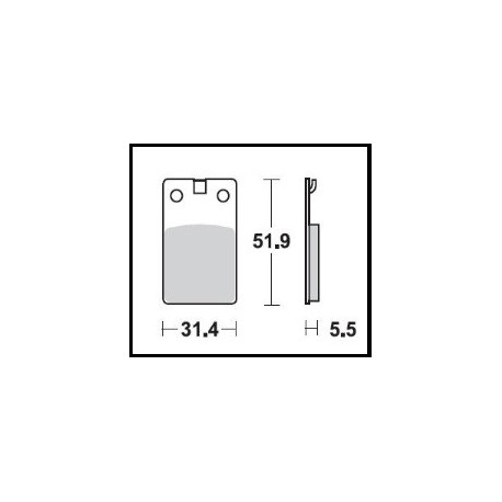 671SM1 - PASTIGLIE SEMI METALLICHE ANTERIORE SINISTRO SM1