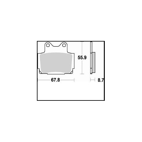 679SM1 - PASTIGLIE SEMI METALLICHE ANTERIORE DESTRO SM1