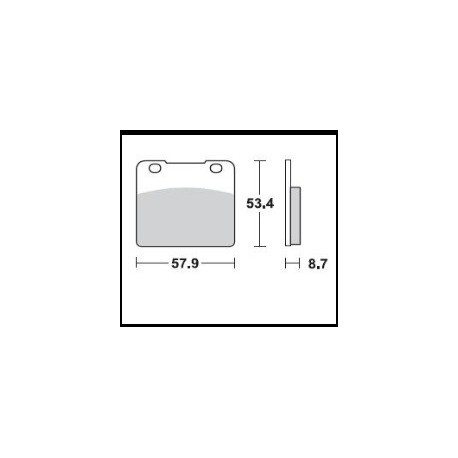 680SM1 - PASTIGLIE SEMI METALLICHE ANTERIORE SINISTRO SM1