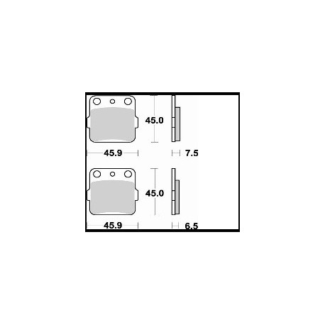 686SM1 - PASTIGLIE SEMI METALLICHE POSTERIORE DESTRO SM1