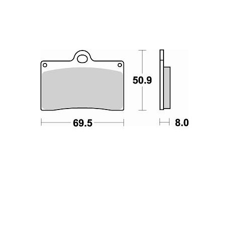 688CM66 - PASTIGLIE SEMI METALLICHE ANTERIORE SINISTRO CM66