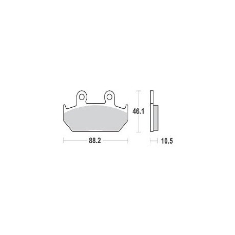 690SM1 - PASTIGLIE SEMI METALLICHE ANTERIORE SINISTRO SM1