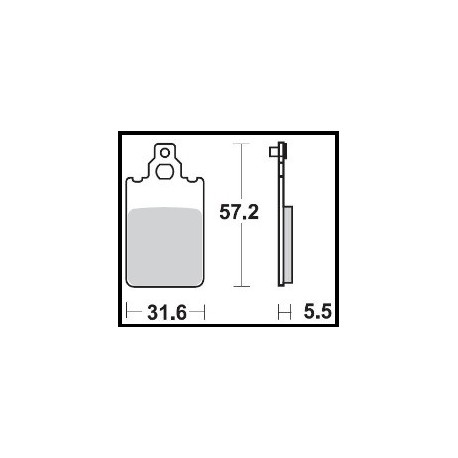 694SM1 - PASTIGLIE SEMI METALLICHE ANTERIORE SINISTRO SM1